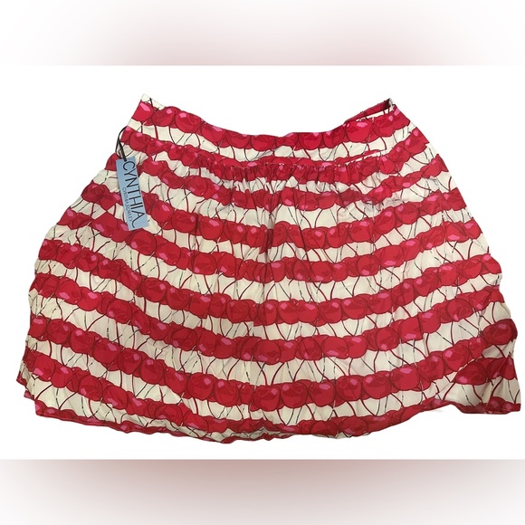 NWT Cynthia Rowley Cherry Stripe Skirt US12 - Picture 1 of 4